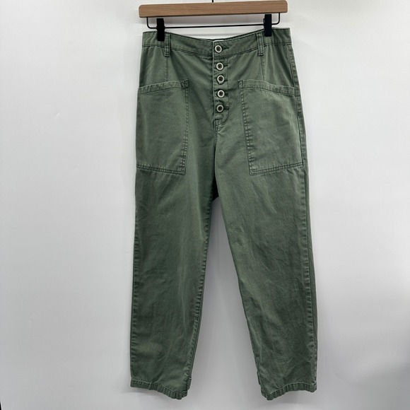 Pistola Tammy High Rise Trouser in Colonel Army Green Size 28 Utility Pants - Picture 3 of 13